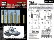AFV-Club AG35036 - Ru 76.2mm Gun AMMO Set (Brass) in 1:35