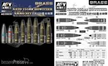 AFV-Club AG3539 - NATO 155mm Howitzer Ammo Set (Brass) in 1:35