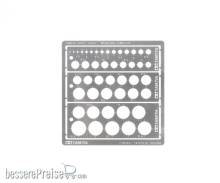 Tamiya 300074150 - Modeling Kreis Schablone PE (3) 1-12,5mm