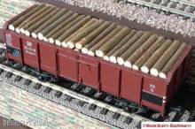 Modellbahn-Bachmann 3010111 - Stammholz quer für Piko, für den 2-achs. off. Güterwagen Omu (Art.-Nr. 54143 .ä.) Größe: 87 x 29 mm