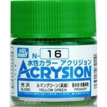 Mr Hobby - Gunze N-016 - Acrysion (10 ml) Yellow Green