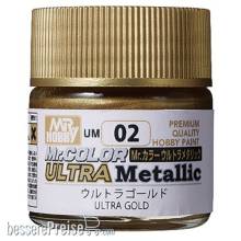 Mr Hobby - Gunze UM-02 - Mr Hobby -Gunze Mr. Color Ultra Metallic (10 ml) Ultra Gold