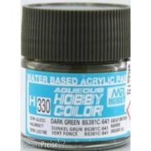 Mr Hobby - Gunze H-330 - Aqueous Hobby Colors (10 ml) Dark Green BS381C/641