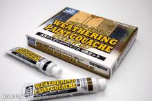 Mr Hobby - Gunze WTS-01 - Mr Hobby -Gunze WATER-BASED WEATHERING PAINT GOUACHE 6 Color Set, 6 x 20 ml