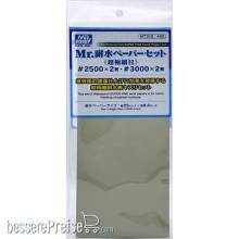 Mr Hobby - Gunze MT-310 - Mr Hobby -Gunze Mr. Waterproof Sand Paper Set (Super Fine) #2500x2pcs #3000x2pcs