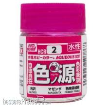 Mr Hobby - Gunze HCR-2 - Mr Hobby -Gunze Aqueous Hobby Colors (18 ml) Primary Color Pigment Magenta