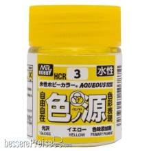 Mr Hobby - Gunze HCR-3 - Mr Hobby -Gunze Aqueous Hobby Colors (18 ml) Primary Color Pigment Yellow