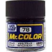 Mr Hobby - Gunze C-078 - Mr. Color (10 ml) Metal Black