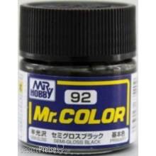 Mr Hobby - Gunze C-092 - Mr. Color (10 ml) Semi Gloss Black