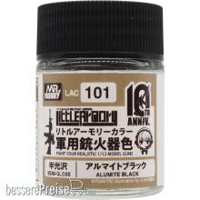 Mr Hobby - Gunze LAC-101 - Mr Hobby -Gunze Little Armory Color (18ml) 10th Anniv. ALUMITE BLACK