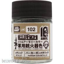 Mr Hobby - Gunze LAC-102 - Mr Hobby -Gunze Little Armory Color (18ml) 10th Anniv. PARKER GUN METALLIC