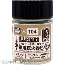 Mr Hobby - Gunze LAC-104 - Mr Hobby -Gunze Little Armory Color (18ml) 10th Anniv. BLUED GUN METALIC