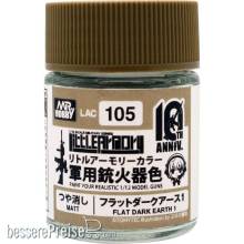 Mr Hobby - Gunze LAC-105 - Mr Hobby -Gunze Little Armory Color (18ml) 10th Anniv FLAT DARK EARTH 1