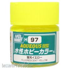 Mr Hobby - Gunze H-097 - Mr Hobby -Gunze Aqueous Hobby Colors (10 ml) Fluorescent Yellow