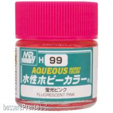 Mr Hobby - Gunze H-099 - Mr Hobby -Gunze Aqueous Hobby Colors (10 ml) Fluorescent Pink