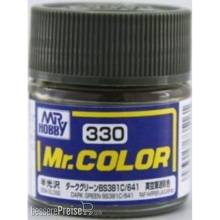 Mr Hobby - Gunze C-330 - Mr. Color (10 ml) Dark Green BS381C/641