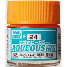 Mr Hobby - Gunze H-024 - Aqueous Hobby Colors (10 ml) Orange Yellow