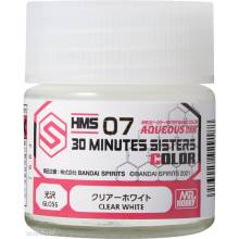 Mr Hobby - Gunze HMS-07 - Mr Hobby -Gunze Aqueous Hobby Colors (10 ml) 30 MINUTES SISTERS Clear White