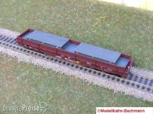 Modellbahn-Bachmann 3031533 - Stahlplatten 2er Set für Roco, für den 6-achs. Schwerlastwagen Sahmms (Art.-Nr. 46553 u.ä.) Größe: 60 x 25mm