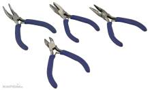 Schönwitz 30388 - 4-teiliges Zangen-Set 125mm-Serie Flachzange Kombizange Justierzange Seitenschneider