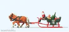 Preiser 30448 - HO Pferdeschlitten+Weihnachtm