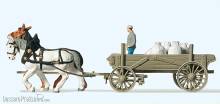 Preiser 30470 - HO Bauernwagen mit Mehlsäcken