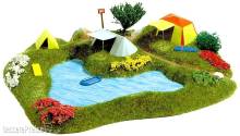 Busch 3108 - Badesee mit Campingplatz