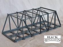 Hack Brücken 31100 - Kastenbrücke 17 cm zweigleisig, grau - Typ KT17-2
