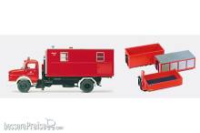 Preiser 31116 - HO Feuerw. Abrollk.m. 4 Cont.