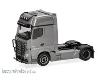 Herpa 311533-006 - Mercedes-Benz Actros 18 L Gigaspace Zugmaschine 2achs mit Lampenbügel und Rammschutz, grau