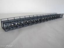 Hack Brücken 31260 - Unterzug-Kastenbr. 60cm 2-gleisig, grau - Typ KT60-2