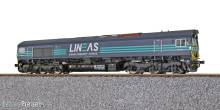 ESU 31283 - Diesellok H0, C66 Lineas 513-10, Ep. VI, Vorbildzustand um 2018, dunkelblau/türkis, Sound+Rauch, DC/AC