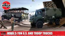 Airfix A03306A - WWII 3-ton 4x4 General Service & Troop Trucks