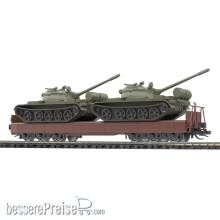 Busch 31650 - Flachwagen Samm 4818 mit Wagenboden und abgeklappten Bordwänden