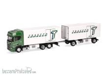 Herpa 317788 - Scania CR20 HD Kühlkoffer-Hängerzug ´Traveco´ (Schweiz/Sursee)