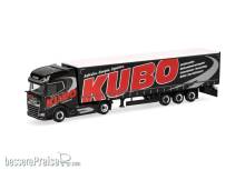 Herpa 318068 - DAF XG+ Gardinenplanen-Sattelzug KUBO