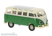 Brekina 31854 - Brekina, VW T1b Samba, hellbeige/grün, 1960, 1:87