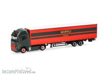 Herpa 319171 - Volvo FH GL XL Electric Gardinenplanen-Sattelzug Wipfli (Schweiz)