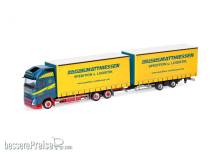Herpa 319515 - Volvo FH GL XL 2020 Jumbogardinenplanentandem-Hängerzug ´Wolfgang Matthiessen´