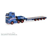 Herpa 319805 - Volvo FH GL 2020 6x2 Semitieflade-Sattelzug Seeland