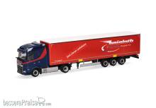 Herpa 319881 - DAF XG Gardinenplanen-Sattelzug Heinloth