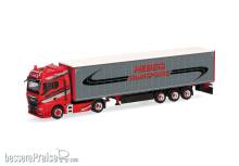 Herpa 320498 - MAN TGX GX Gardinenplanen-Sattelzug ´Hebeis Transporte´