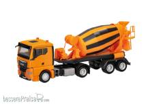 Herpa 320573 - MAN TGX GN Betonmischer-Sattelzug 2achs/2achs, kommunalorange