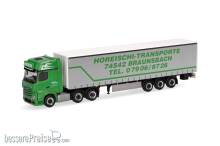 Herpa 320856 - Mercedes-Benz Actros L Gigaspace Gardinenplanen-Sattelzug Horeischi Transporte