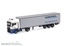 Herpa 321235 - MAN TGX GX Gardinenplanen-Sattelzug Wasel