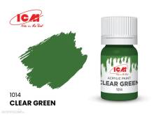 ICM 1014 - CLEAR COLORS Clear Green bottle, 12 ml