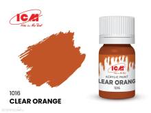 ICM 1016 - CLEAR COLORS Clear orange bottle, 12 ml