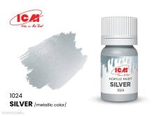 ICM 1024 - METALLIC COLORS Silver bottle, 12 ml