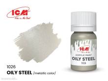 ICM 1026 - METALLIC COLORS Oily Steel bottle, 12 ml