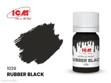 ICM 1039 - GREY Rubber Black bottle, 12 ml
